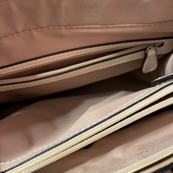 Purse Handbag Natural Ivory Tan Butterflies Summer - Picture 12 of 15